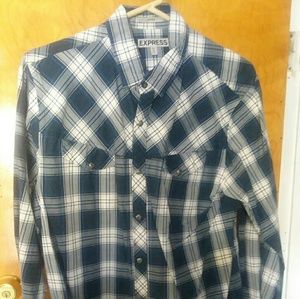 Mens Express Fitted Button Up Shirt